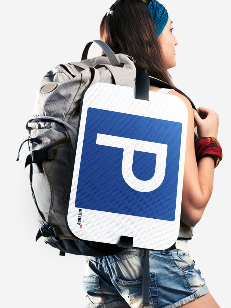 Сидушка туристическая BUTTONS, пенка универсальная прямоугольная с рисунком