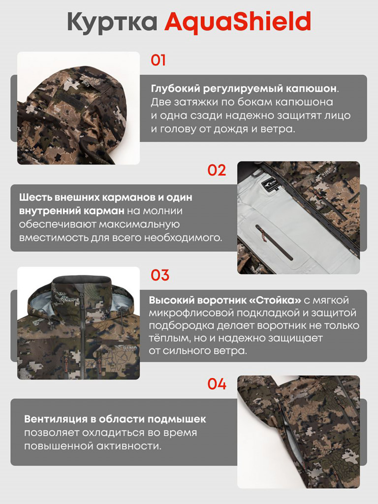 Куртка мужская мембранная SINA GEAR AquaShield Stormlight