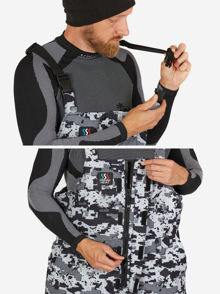 Костюм зимний Norfin EXPLORER 2 CAMO HEAT (куртка+полукомбинезон) для рыбалки и охоты