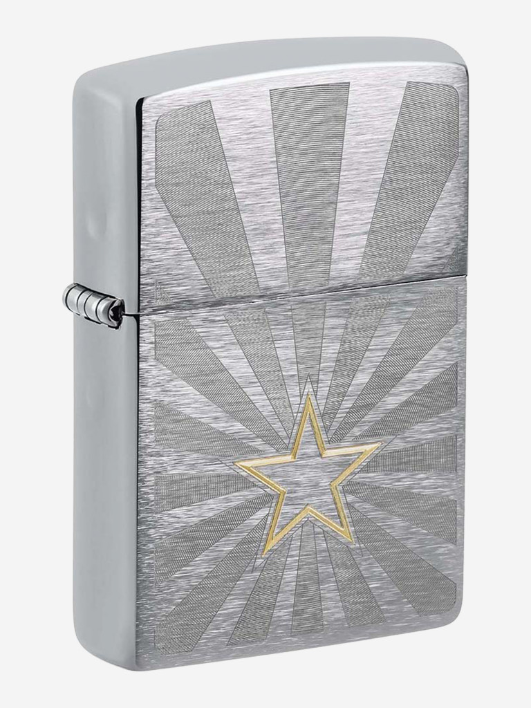 Зажигалка Zippo Star Design Brushed Chrome