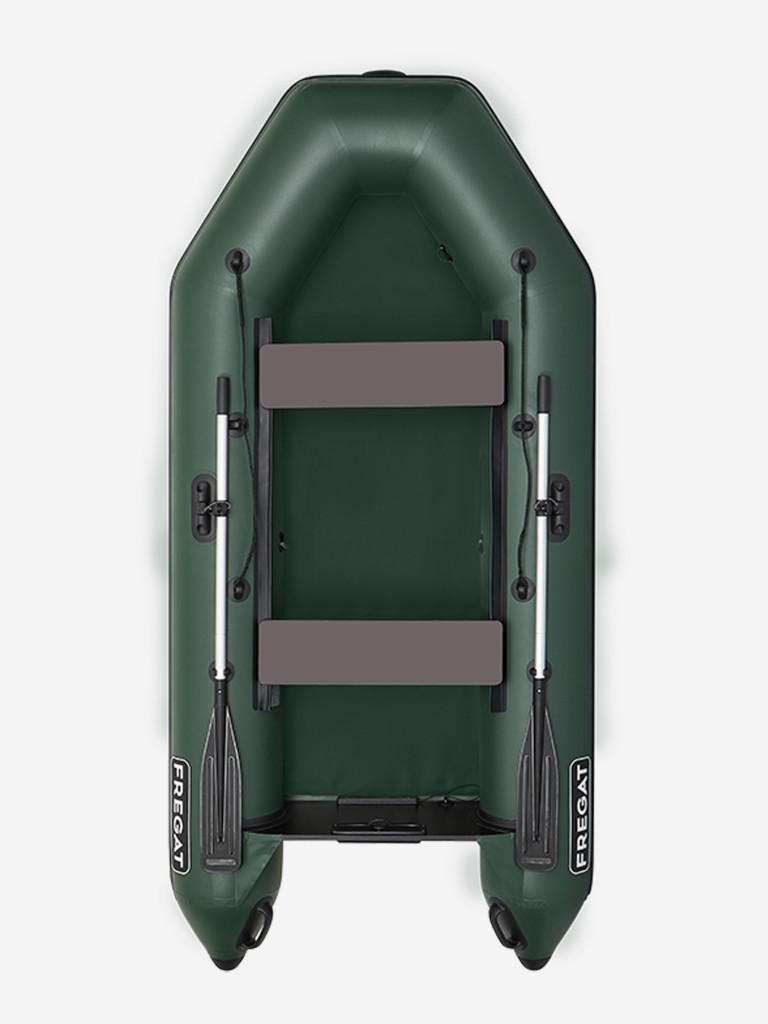 Лодка ПВХ под мотор Фрегат 300 Е, сварные швы, зеленая