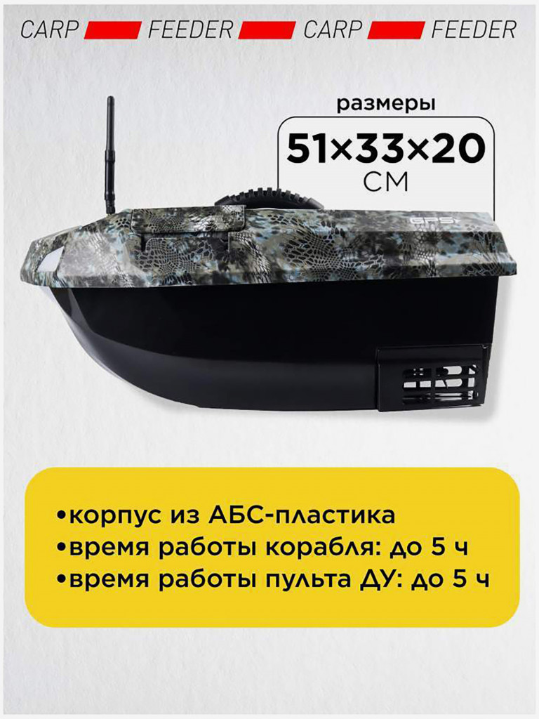 Прикормочный кораблик VYDRA Maxi GPS Camo