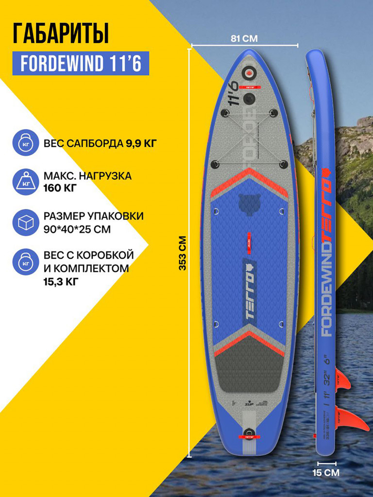 Сапборд TERRO - FORDEWIND 11'6