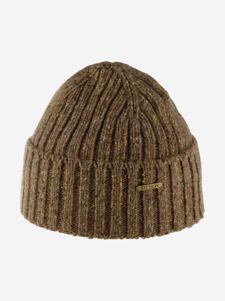 Шапка с отворотом STETSON 8599390 BEANIE DONEGAL WOOL (бежевый)