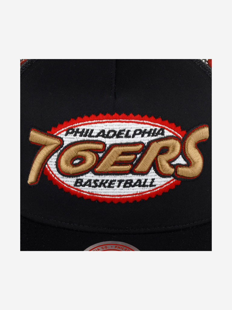 Бейсболка с сеточкой MITCHELL NESS HHSS5461-P76YYPPPBLCK Philadelphia 76Ers NBA (черный)