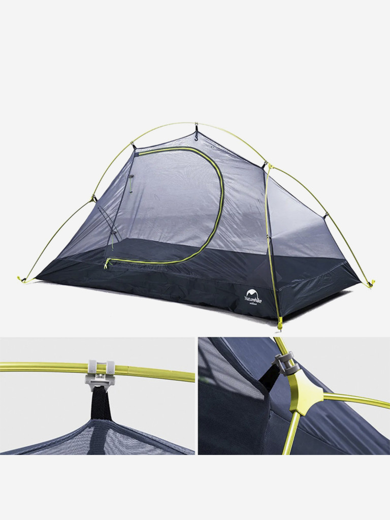 Палатка 1-местная Naturehike Spider 1 Cycling, нейлон 20 D, футпринт, синяя