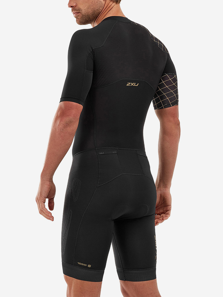 Мужской Компрессионный Костюм Для Триатлона 2XU Compression Full Zip Sleeved Trisuit