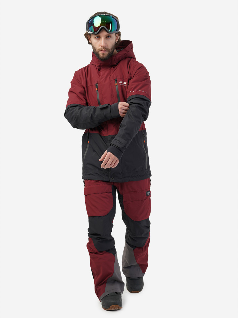 Куртка горнолыжная мужская Proton BURGUNDY black