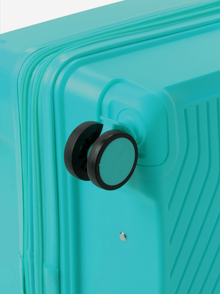 Чемодан на колесах L бирюзовый Feelway