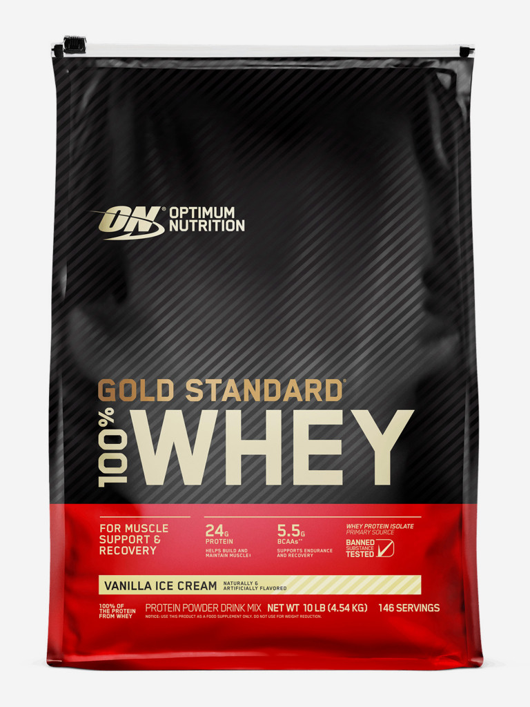 Протеин Optimum Nutrition Gold Standard Whey, 4530 г, Ванильное мороженое