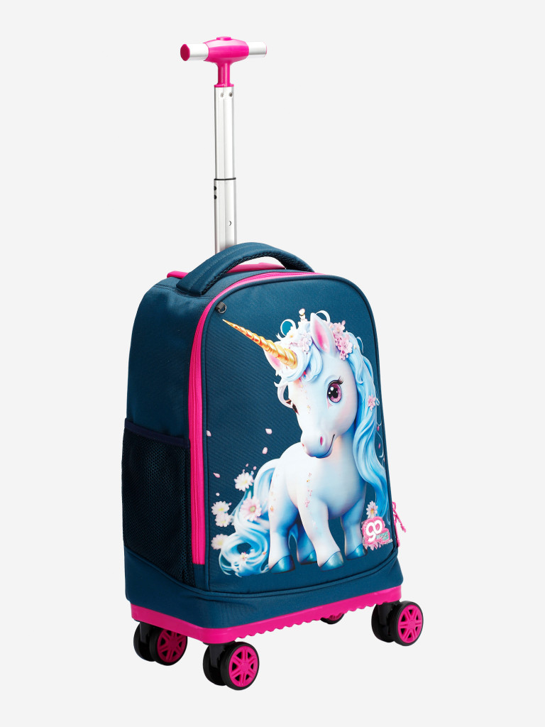 Чемодан детский BEYOND TIME D14 Единорог синий