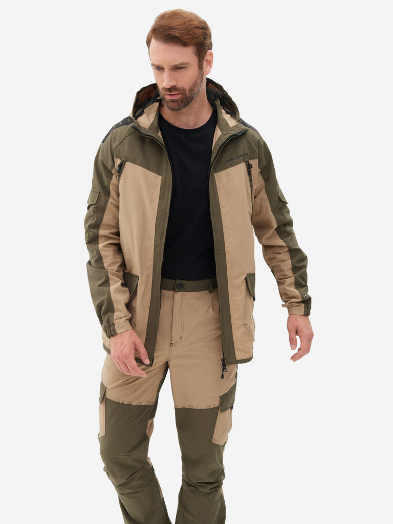 Костюм мужской Huntsman Горка-Люкс летний из ткани рипстоп для рыбалки и охоты