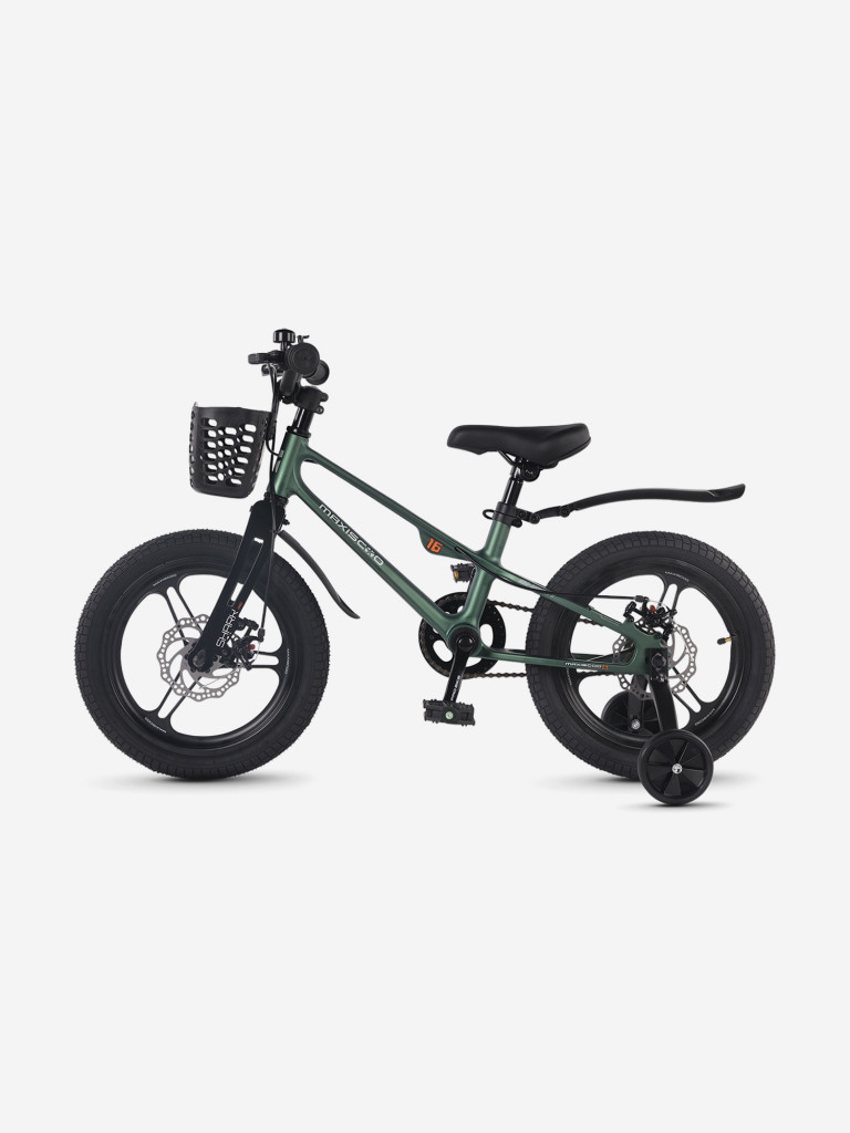 Велосипед Детский Maxiscoo Shark pro 16'' Зеленый Матовый (2026)
