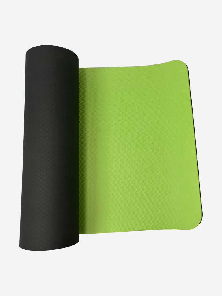 Коврик для йоги и фитнеса UNIX Fit двусторонний, 180 х 61 х 0,8 см, двуцветный, зеленый