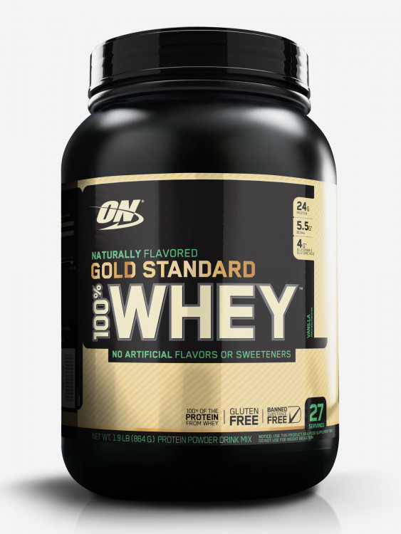 Протеин Naturally Flavored Optimum Nutrition Gold Standard Whey, 861 г, Ваниль