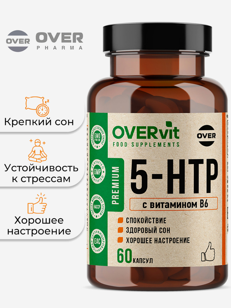 5 НТР с витамином B6 100 мг OVER, 60 капсул