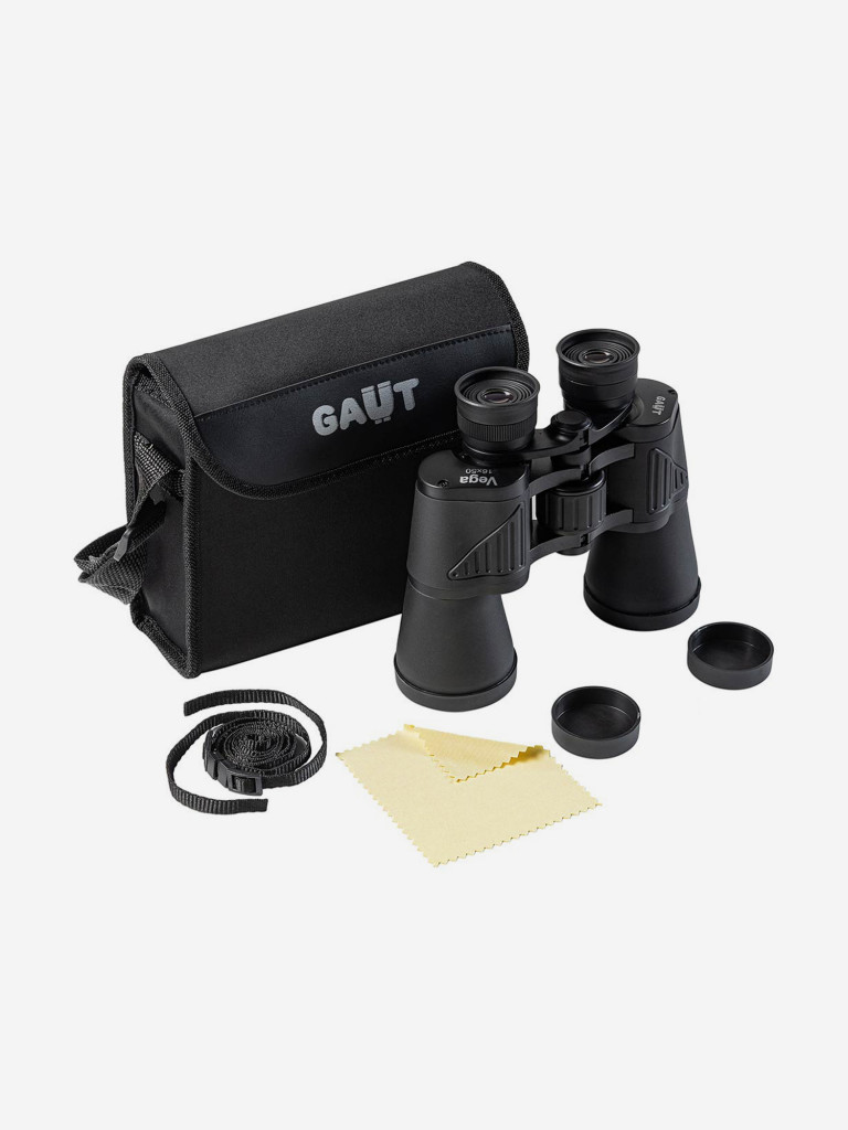 Бинокль GAUT Vega 16x50, Porro-призмы BK7, цвет чёрный, 800г