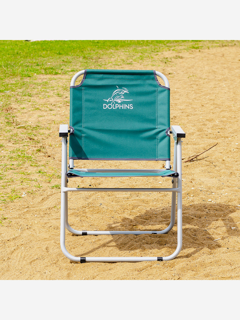 Кресло-шезлонг DOLPHINS алюминий 22 мм, цвет зеленый Кедр