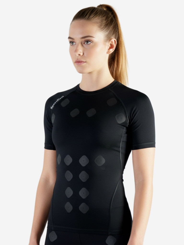 Компрессионная футболка-суппорт спины SportDots, женская,TSH