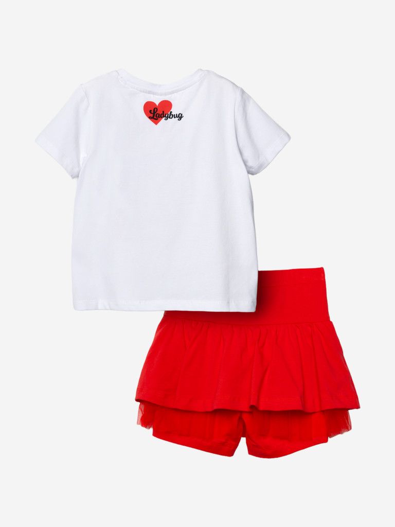 Комплект для девочек: футболка, юбка-шорты PlayToday