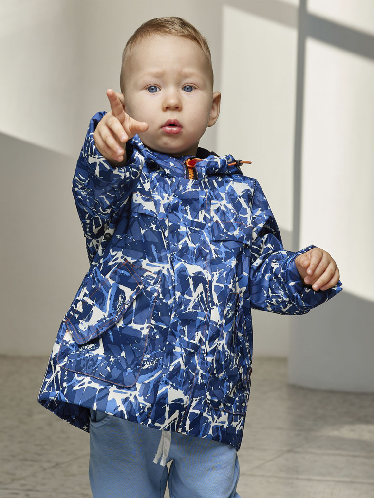 Парка для мальчика batik Бронсон камуфляж синий
