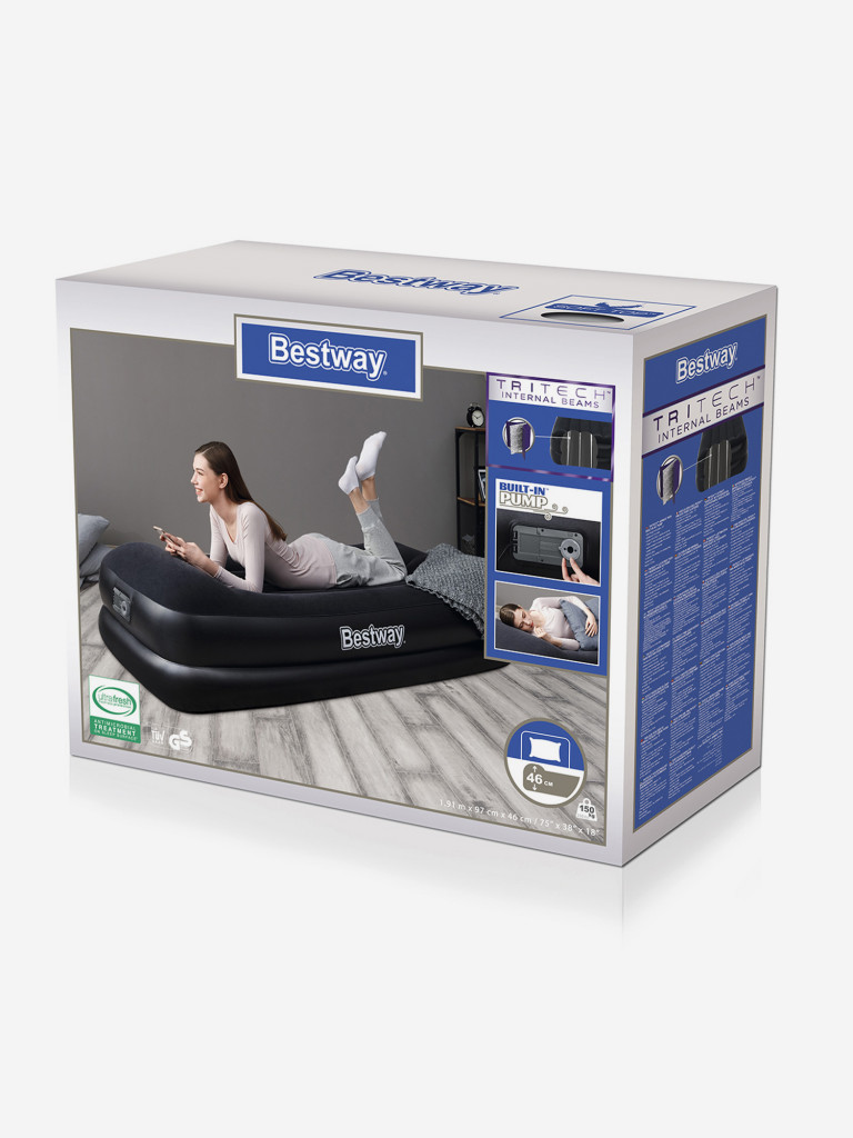 Матрас Bestway 67401 надувной 191х97х46см с встроенным насосом 220В