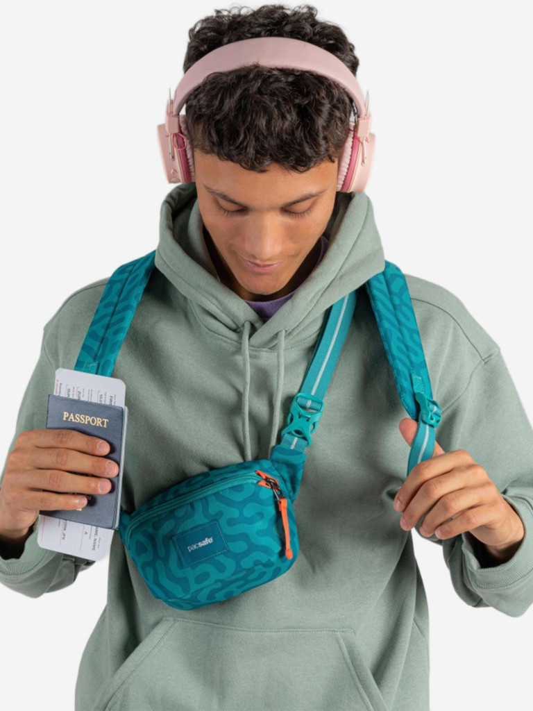 Сумка слинг антивор Pacsafe GO Micro Sling, Reef, 1 л.