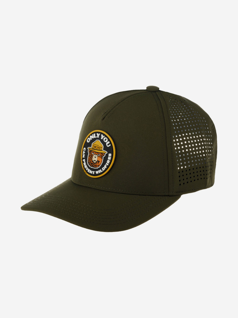 Бейсболка с сеточкой AMERICAN NEEDLE 23004A-SBEAR Smokey Bear Super Tech Valin (оливковый)