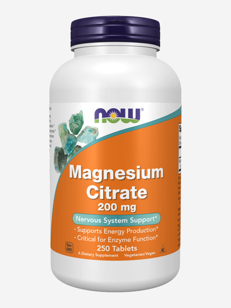 Цитрат магния NOW FOODS Magnesium Citrate 200 мг, 250 таблеток