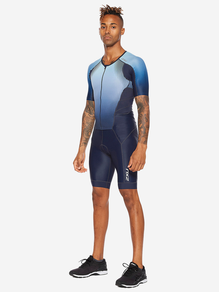 Мужской Компрессионный Костюм 2XU Perform Full Zip Sleeved Trisuit