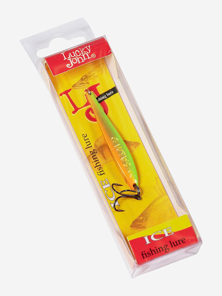 Блесна вертикальная Lucky John зимняя S-2 с тройником, вес 3 г