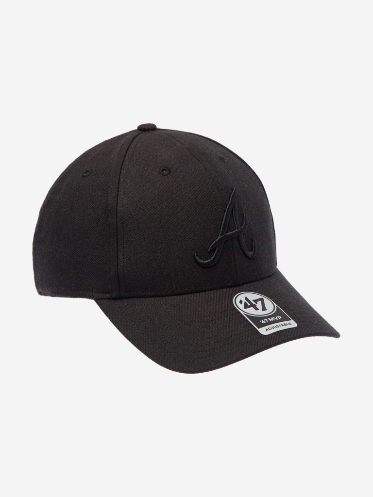 Бейсболка 47 BRAND B-MVP01WBV-BKB Atlanta Braves MLB (черный)