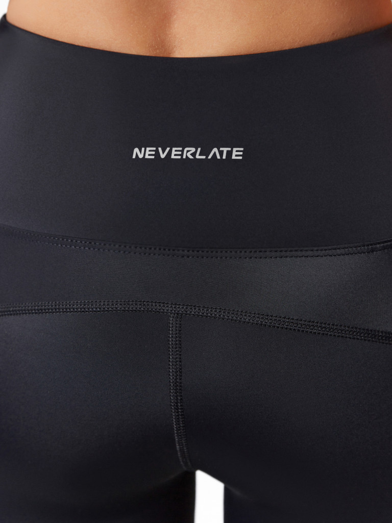 Легинсы женские NEVERLATE укороченные со вставками из сетки