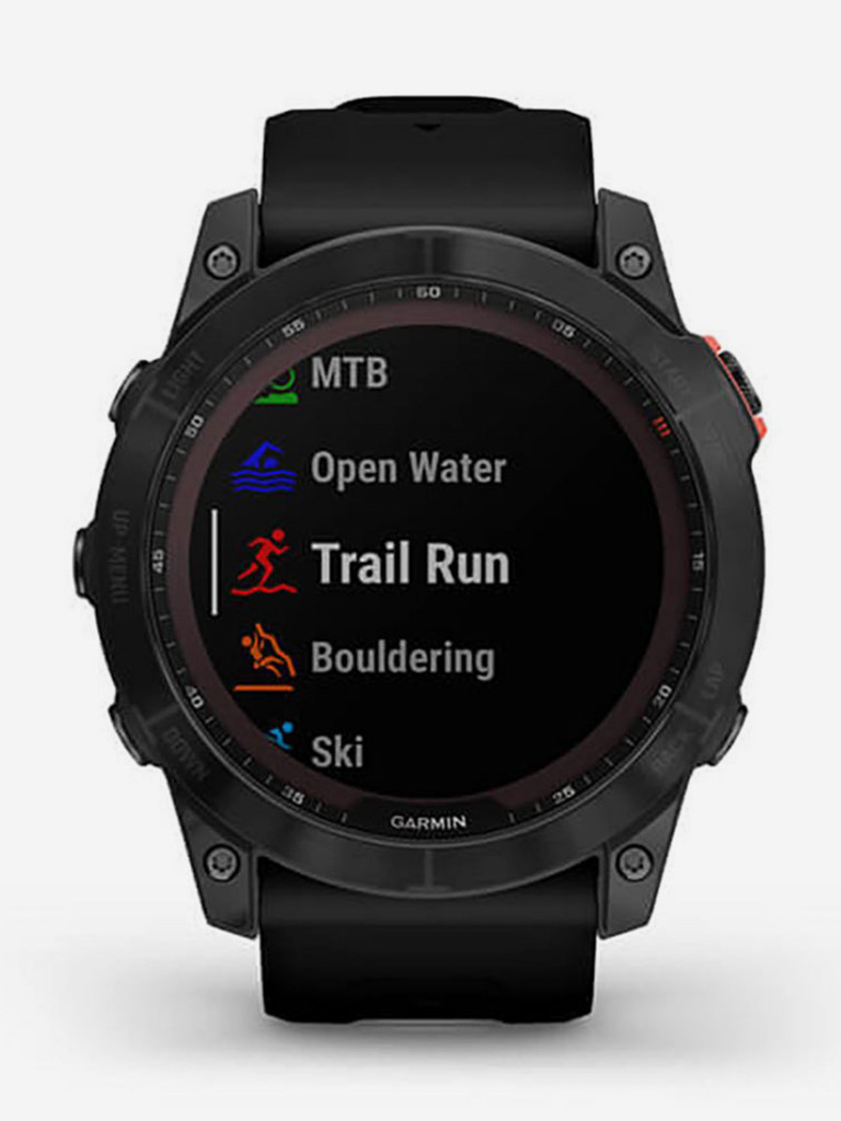 Спортивные наручные часы Garmin Fenix 7X Solar Slate Gray с силиконовым ремешком