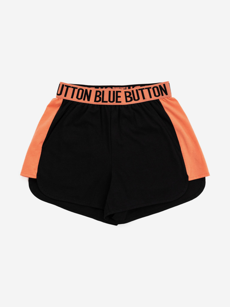 Шорты спортивные чёрные для девочки Button Blue