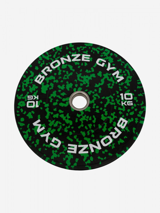 Диск для штанги бамперный BRONZE GYM камуфляж 10 кг