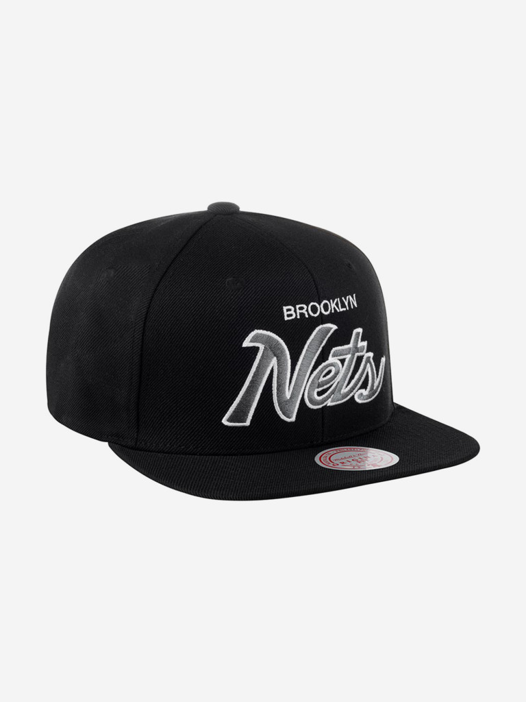 Бейсболка с прямым козырьком MITCHELL NESS HHSS3280-BNEYYPPPBLCK Brooklyn Nets NBA