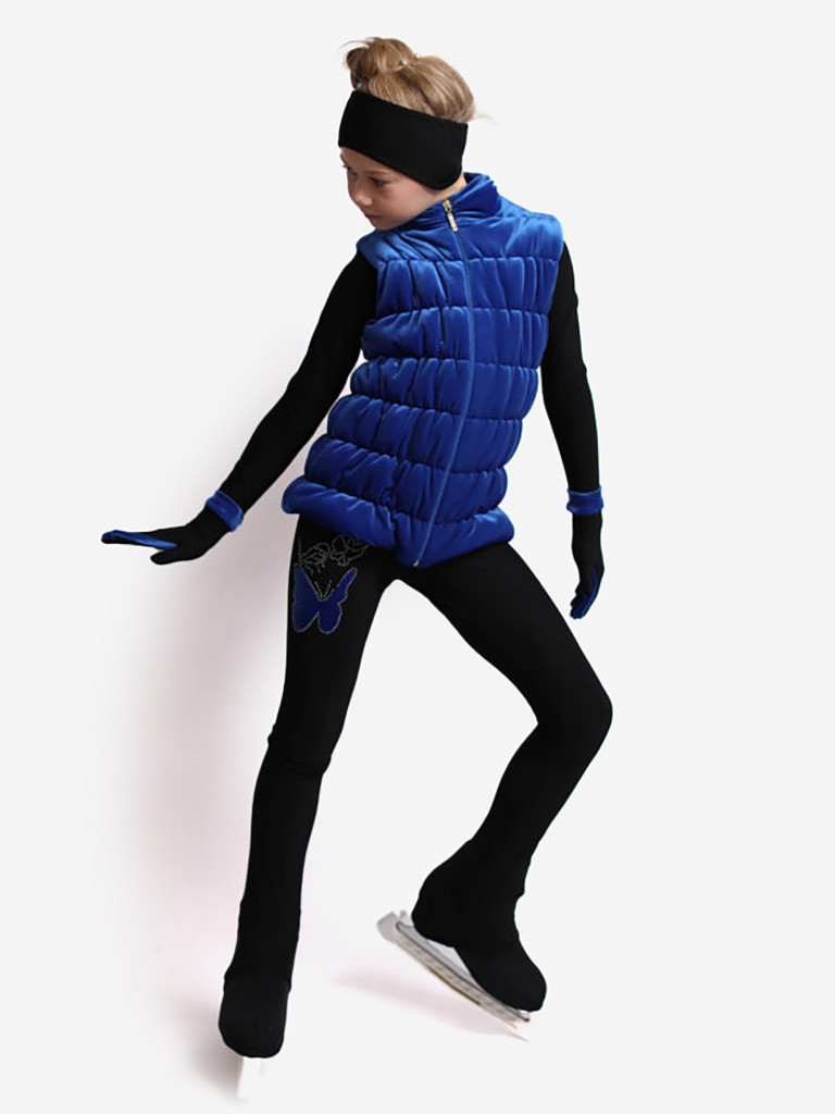 Жилетка для фигурного катания детская бархатная IceDress