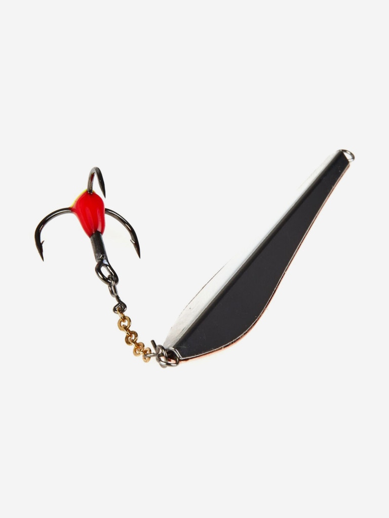 Блесна вертикальная зимняя Lucky John DOUBLE BLADE с цепочкой и тройником, длина 60мм CS, блистер