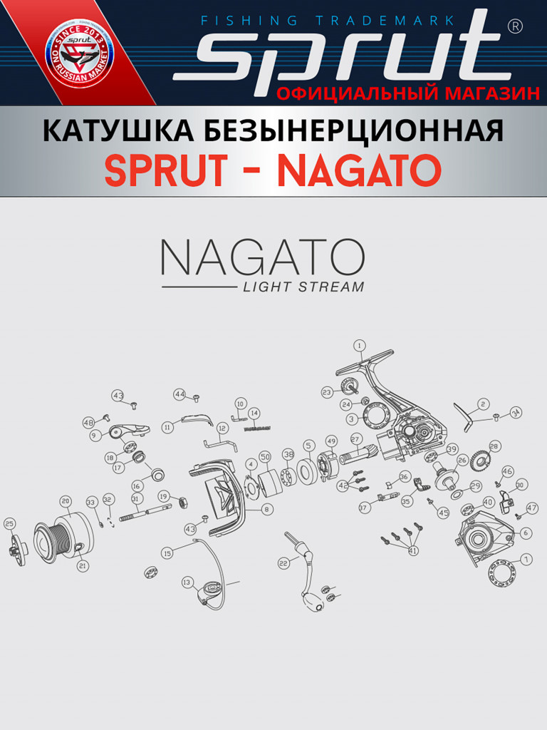 Катушка Sprut Nagato SN3000F (6+1)