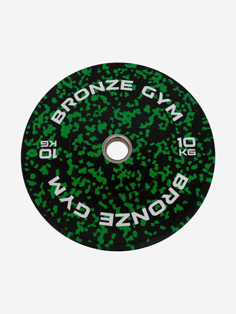 Диск для штанги бамперный BRONZE GYM камуфляж 10 кг
