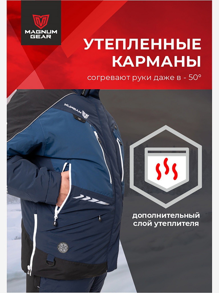 Костюм мужской MAGNUM GEAR EXTREME 2 -50°С синий/темно-синий