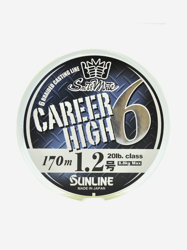 Плетёный шнур Sunline CAREER HIGH 6 HG #1.2/20lb 170m Yellow