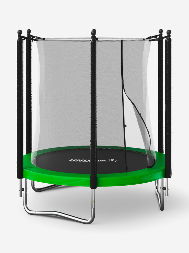 Батут каркасный UNIX Line Simple 6 ft Green с внутренней защитной сеткой, общий диаметр 183 см, до 100 кг