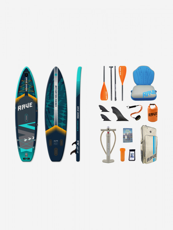 Надувной сапборд Rave Board RB103Pro (350*83*15) с сидушкой и двойным веслом