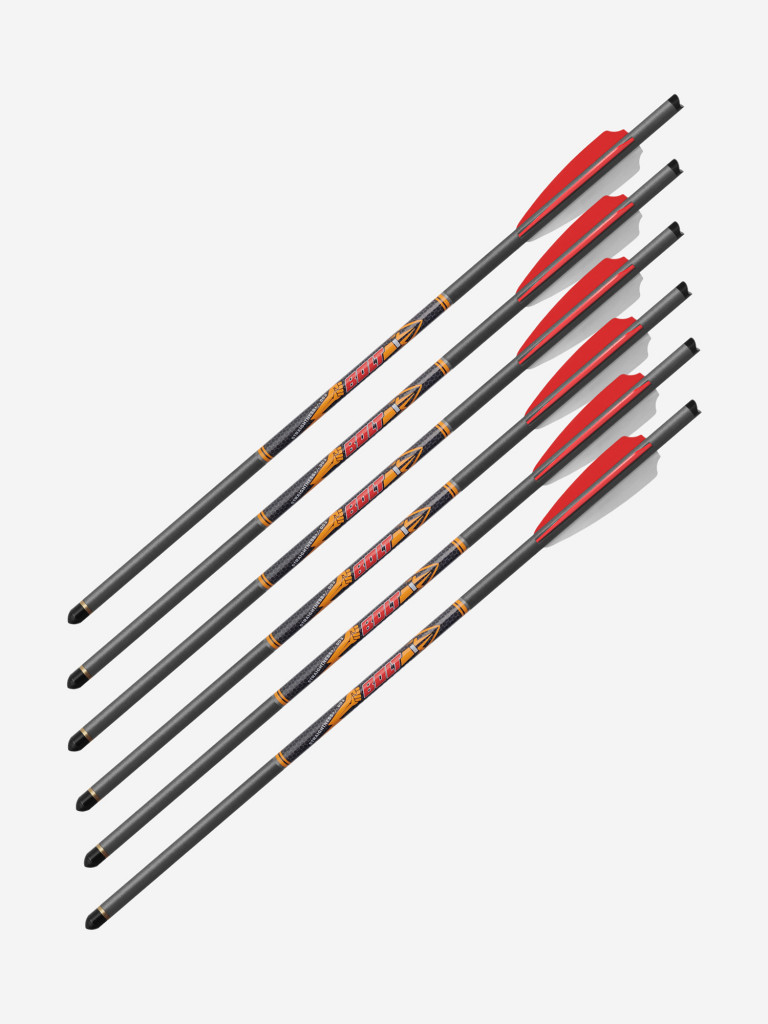 Стрела арбалетная карбоновая Centershot Bolt 16", оперение Q2i Fusion X-2 3", латунный инсерт (3шт.)