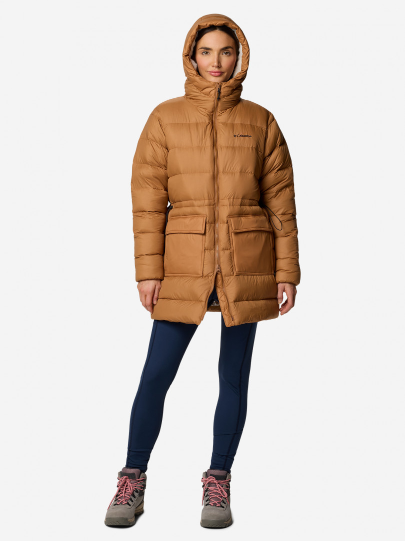 Пуховик женский Columbia Harmony Falls Mid Down Jacket 30959330299 Коричневый, размер 42,44,50,46,48, фото 4