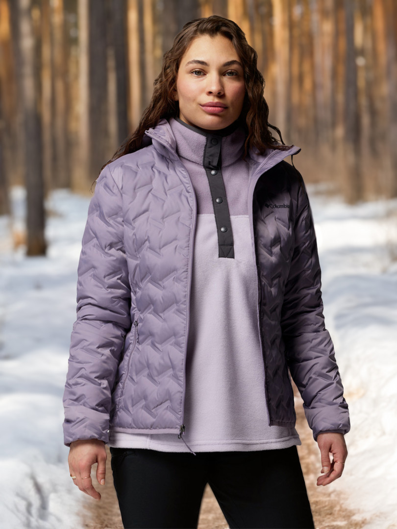 Пуховик женский Columbia Delta Ridge II Down Hooded Jacket Розовый 14999₽
