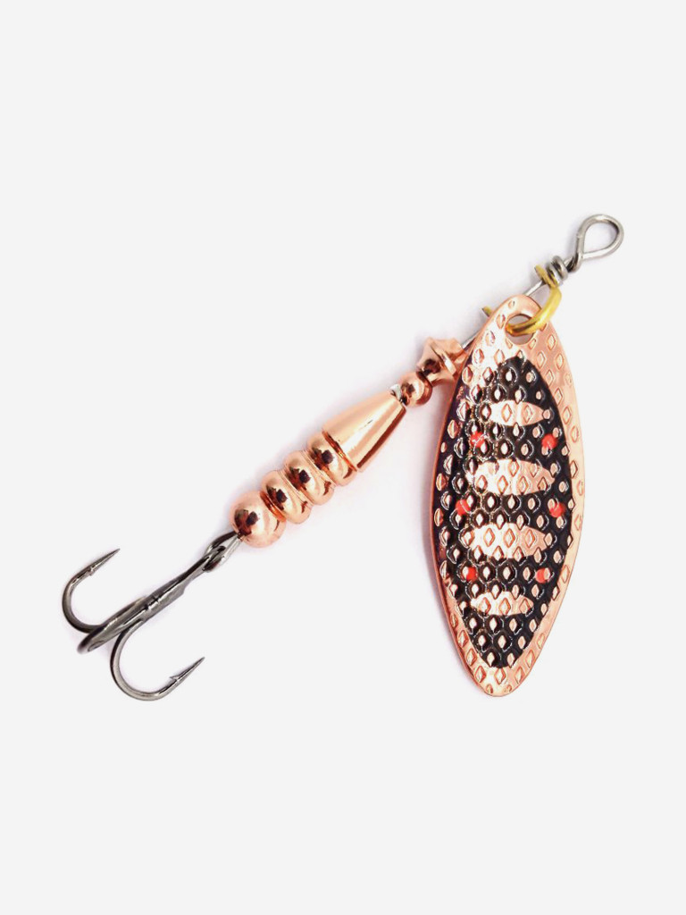 Блесна вращающаяся для рыбалки Mottomo Willow Blade #3 12g Copper 31 для спиннинга. Вертушка на голавля, жереха, щуку