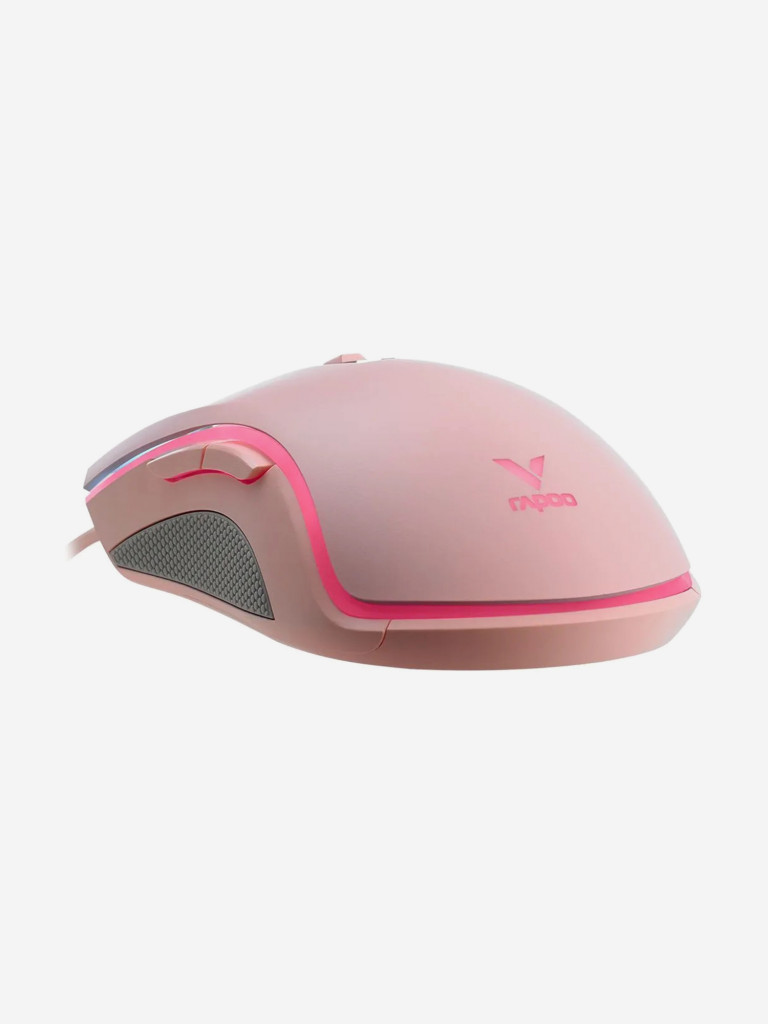 RAPOO Игровая мышь проводная V25S, цвет - розовый (12278)